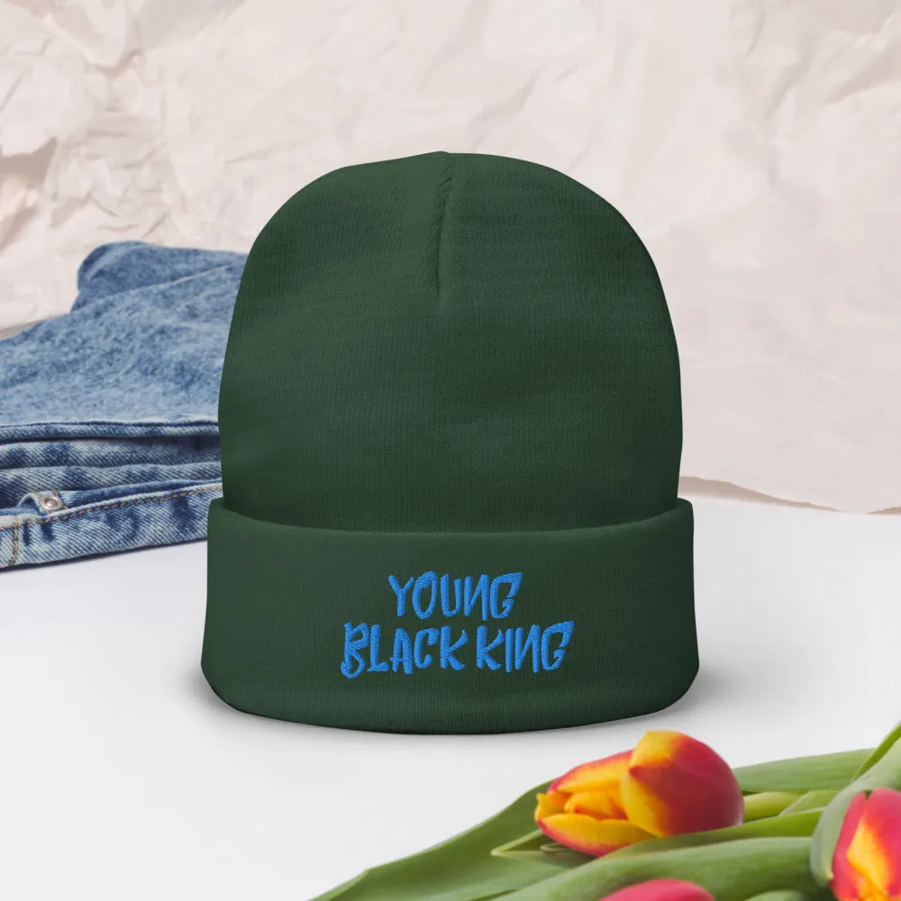 Young Black King Knit Beanie