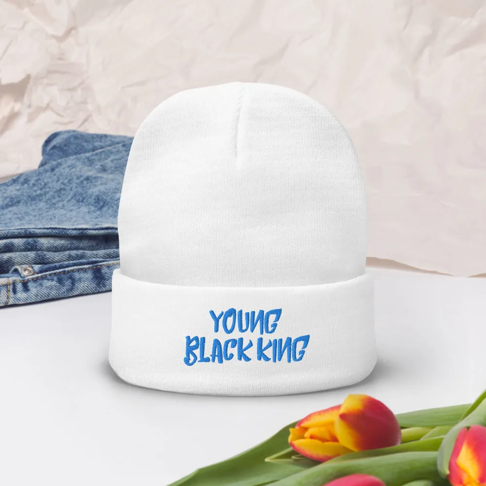 Young Black King Knit Beanie