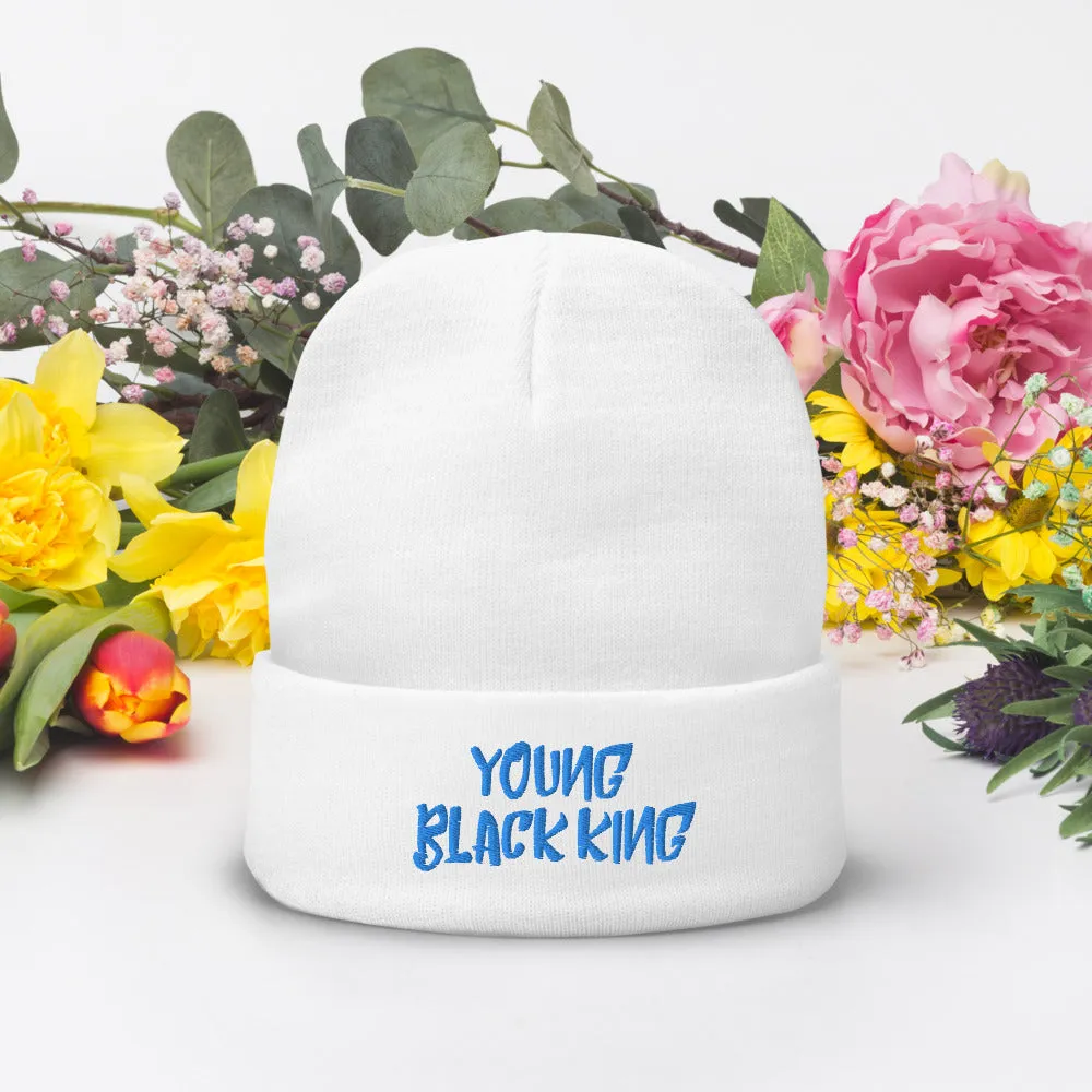 Young Black King Knit Beanie